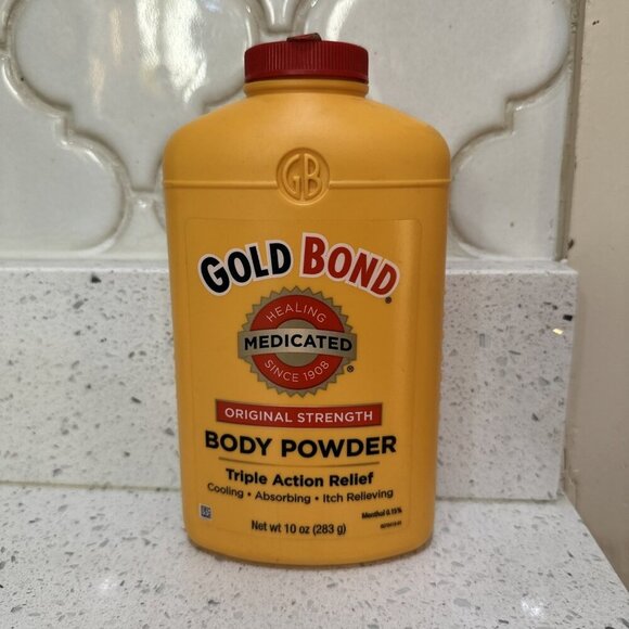 Gold Bond Body Powder Medicated Triple Relief 10 Oz. with TALC Original Formula - Picture 1 of 4